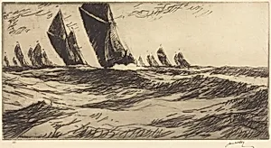 The Thames Barge Race: The "Sarah" Winning