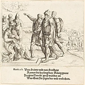 The Three Kings Tell Herod of Christ's Birth by Augustin Hirschvogel