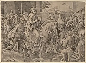 The Triumph of Mordecai by Lucas van Leyden