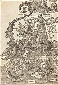 The Triumphal Chariot of Maximilian I (The Great Triumphal Car) [plate 1 of 8] by Albrecht Dürer