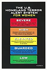 The U.S. Homeland Terror Alert System For Women