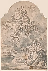 The Virgin and Child Appearing to Two Female Monastics