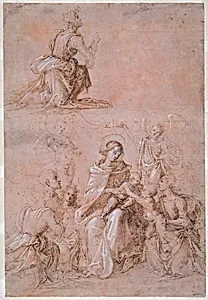 The Virgin and Child Surrounded by Saints and Angels