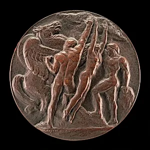 "There is No Easy Way from the Earth to the Stars" [obverse]