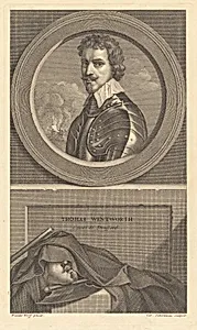 Thomas Wentworth, Earl of Strafford by Charles Simonneau after Adriaen van der Werff after Sir Anthony van Dyck