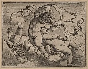 Three Flying Putti