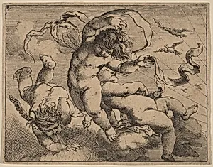 Three Flying Putti
