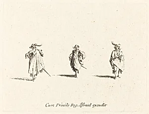 Three Gentlemen by Jacques Callot