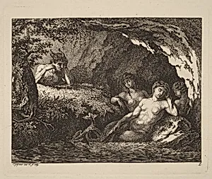 Three Sleeping Sprites with a Satyr