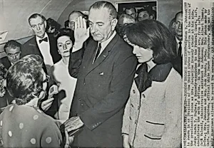 Title from caption on object: “Johnson Becomes President”
