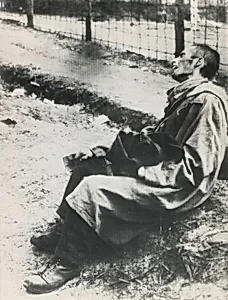 Title from caption on object: “Too Weak to Walk after Liberation”