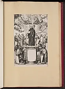 Title Page for Dommo Benedicto Haeftano's S. Benedictvs Illvstratvs by Cornelis Galle I after Sir Peter Paul Rubens