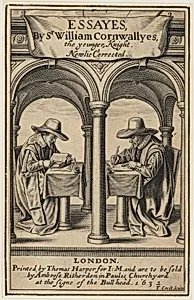 Title Page to Sir William Cornwally's Essays