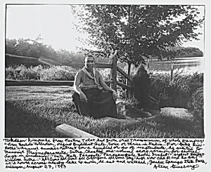 Tokdhan Rimpoche from Eastern Tibet had given oral Transmission of whole Kanjur "Three Baskets" collection, original Buddhist texts, twice or thrice in India.. For Gelek Rimpoche's annual summer retreat for a hundred or so of us students, he visited to transmit Prajnaparamita Sutra, Chanting one-volume short version for several days in succession: "Gate gate paragate parasamgate bodhi svaha!" Highest Perfect Wisdom Sutra: "All Gone All Gone All overgone all Gone stay-high Now Old Mind so ah~" we'd rowed across nearby lake to swim, he sat and watched, Yankee Springs State Park, Michigan, August 27, 1993