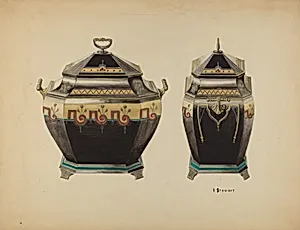 Toleware Coal Vase