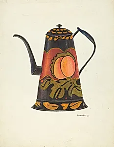 Toleware Coffee Pot