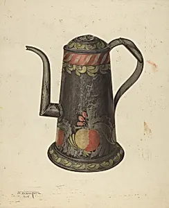 Toleware Coffee Pot