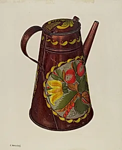 Toleware Coffee Pot