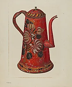 Toleware Coffee Pot