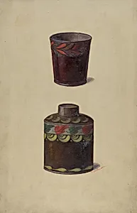 Toleware Tin Cannister