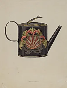 Toleware Tin Coffee Pot