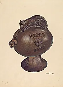 Toy Bank: Tabby Cat