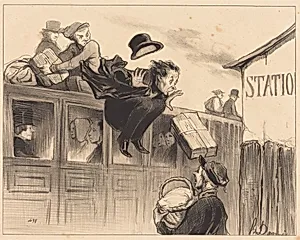 Trente secondes de station by Honoré Daumier