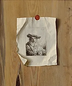 Trompe l'Oeil of an Etching by Ferdinand Bol