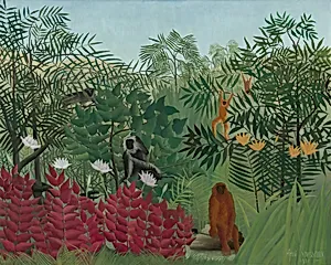 Tropical Forest with Monkeys