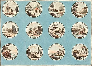 Twelve Roundels with Landscapes