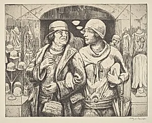 Two Ladies in a Dress Shop