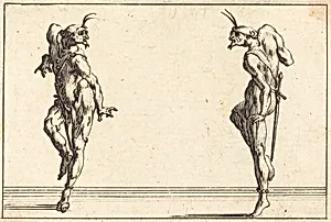 Two Pantaloons Dancing by Jacques Callot