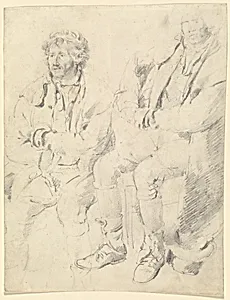 Two Studies of a Seated Man