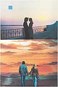 Two Sunsets (One with Square Blue Moon) [special proof]