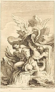 Two Tritons and a Swan