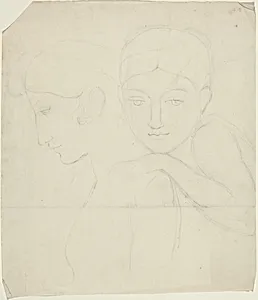 Two Women's Heads by John Flaxman