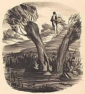 Un Mari brûlé du feu de la jalousie by Honoré Daumier
