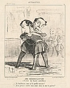 Un réconciliation, scène de haute comédie ... by Honoré Daumier