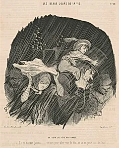 Un soir de fête nationale by Honoré Daumier