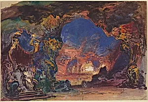 Underworld Scene with a Man and Woman Enthroned and Death Standing Guard