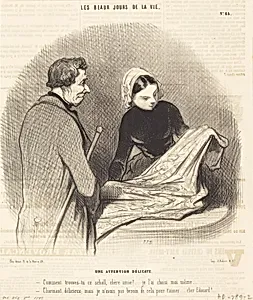 Une Attention délicate by Honoré Daumier