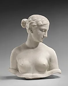 Unfinished bust of "The Greek Slave"