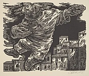 Unfriendly Man over the City