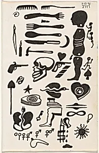Untitled 1-17-71 [study for "tattoo" book]