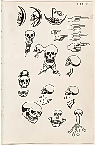 Untitled 1-25-71 [study for "tattoo" book]