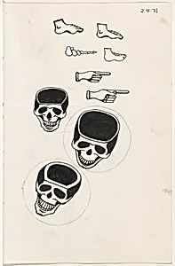 Untitled 2-5-71 [study for "tattoo" book]