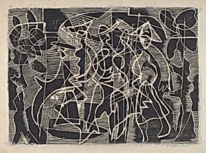 Untitled (Abstraction with Strolling Figures)