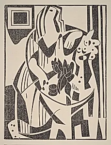 Untitled (Abstraction: Woman at Table)
