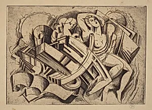 Untitled (Cubist Abstraction With Two Female Figures)