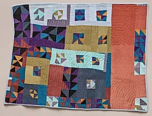 Untitled (framed half-squares four patch)
